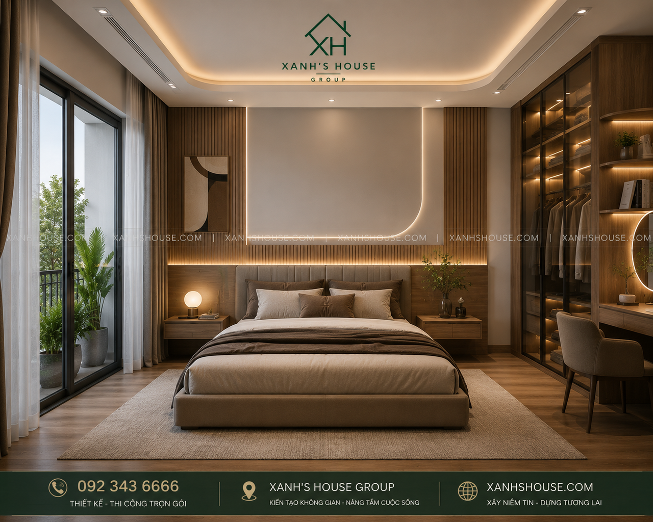 Mẫu nhà phố 3 tầng hiện đại với thiết kế bo cong mềm mại