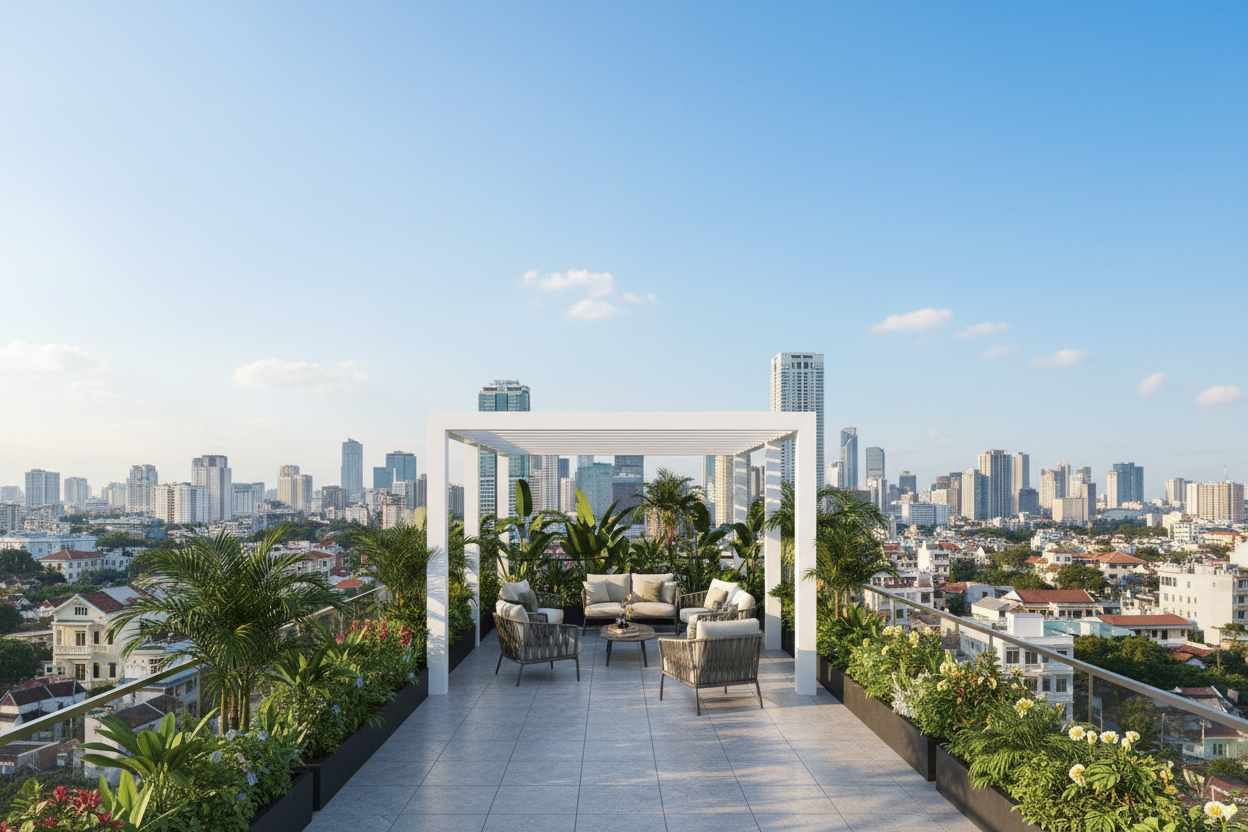 Sân thượng pergola
