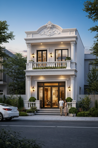 Nhà tân cổ điển - góc mặt tiền 2